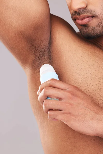 Desodorante Salud Hombre Limpiando Axilas Para Bienestar Piel Cuidado Del — Foto de Stock