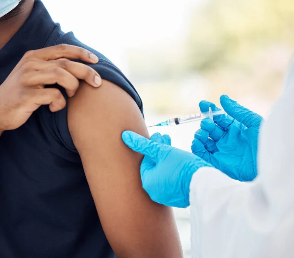 Vaccino Covid Assistenza Sanitaria Paziente Durante Consultazione Con Medico Salute — Foto Stock