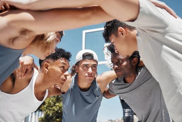 Teamwork Support Sports Basketball Men Planning Community Mission Workout Fitness — Stock Photo, Image