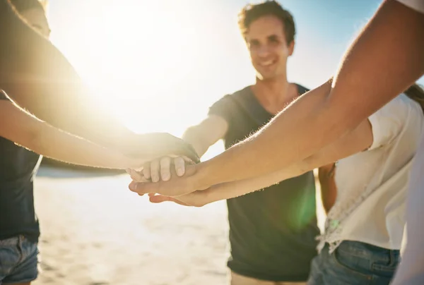 You Just Know Youll Friends Forever Group Young Joining Hands — Stock Photo, Image