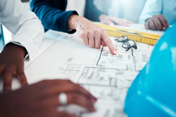 Architectuur Blauwdruk Engineering Team Planning Bouwproject Design Studio Constructie Planning — Stockfoto