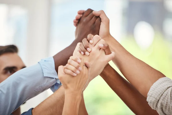 Equipe Diversidade Dar Mãos Unidade Confiança Apoio Para Comunidade Cuidado — Fotografia de Stock