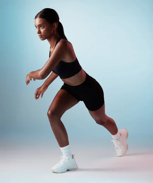 Fitness Tělo Cvičení Žena Studiu Modelují Pro Módní Reklamu Nebo — Stock fotografie