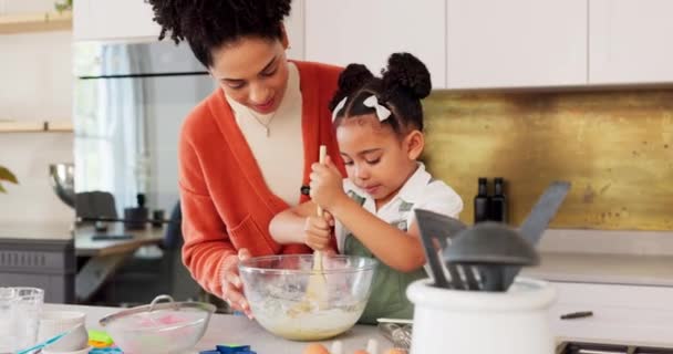 Koken Keuken Moeder Met Kind Onderwijs Leren Helpen Samen Voor — Stockvideo