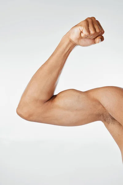 Fitness Svaly Paže Biceps Studiu Izolované Bílém Pozadí Pro Cvičení — Stock fotografie