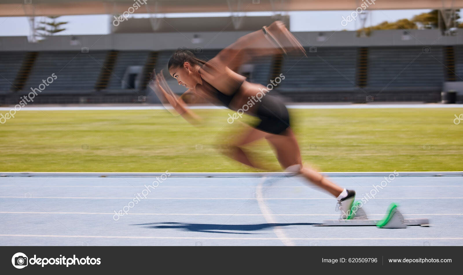Fitness Run Fast Blur Athlete Running Race Track Sports Athletics Stock  Photo by ©PeopleImages.com 620509796