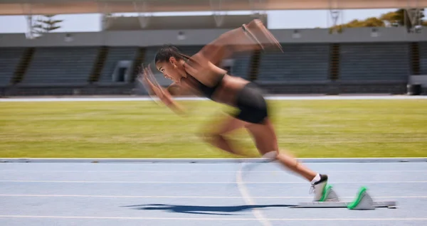 Fitness Koşu Hızlı Bulanık Atlet Spor Atletizm Pistte Egzersiz Için — Stok fotoğraf