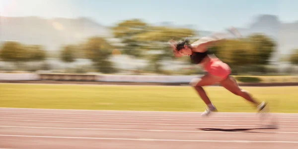 Atleta Ejercicio Pista Correr Con Una Mujer Entrenamiento Aire Libre — Foto de Stock