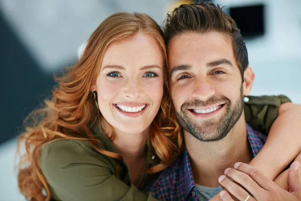 Made Each Other Portrait Affectionate Young Couple Embracing Each Other — Stock Photo, Image