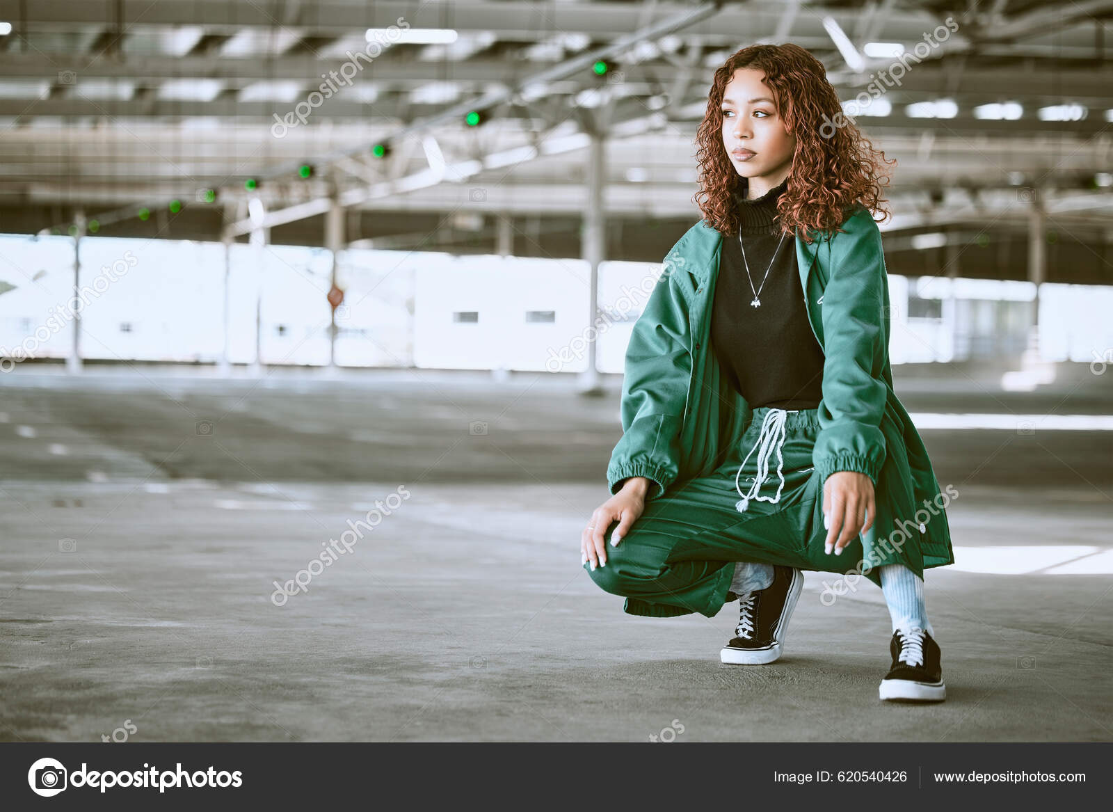 Youth Fashion Black Woman Streetwear Urban City Parking Lot Design Stock  Photo by ©PeopleImages.com 620540426