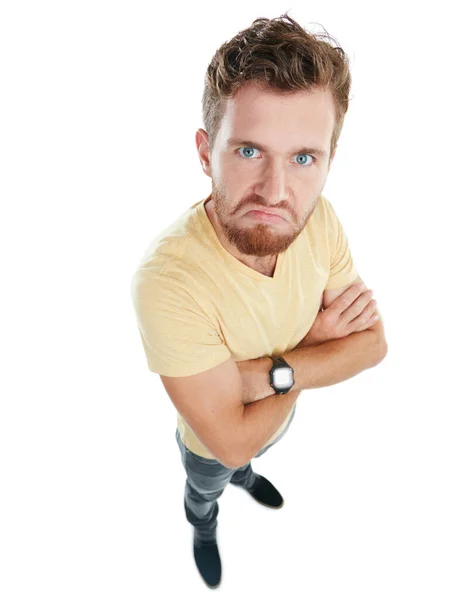 Ive Had Just Enough Studio Portrait Angry Young Man Standing — Stock Photo, Image