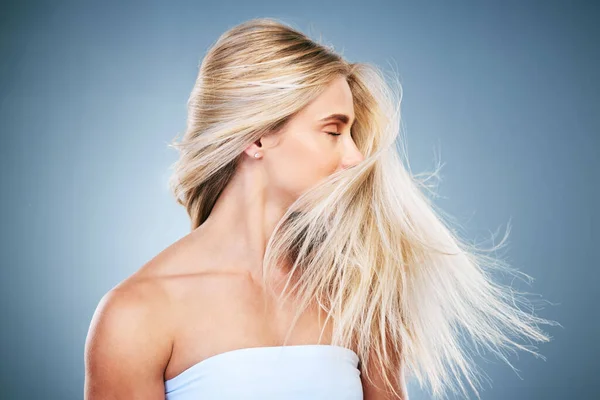 Péče Vlasy Krásu Vlasy Ženou Zdravý Růst Keratin Kosmetický Lesk — Stock fotografie
