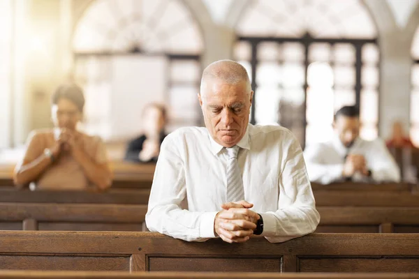 Oración Iglesia Para Adorar Espiritual Religión Con Los Creyentes Congregación —  Fotos de Stock