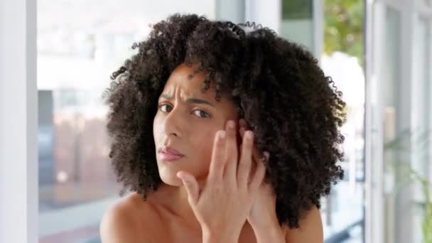 Cara Pelo Cuidado Piel Por Mujer Baño Para Belleza Rutina — Vídeo de stock