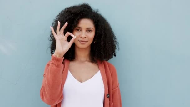 Siyahi Kadın Mükemmel Bir Stüdyo Modelleme Kampanyası Için Imza Kampanyası — Stok video