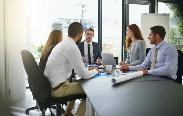 All Begins Businesspeople Meeting — Stock Photo, Image