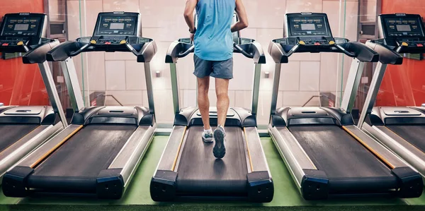 Corrida Fitness Exercício Esteira Rolante Ginásio Para Objetivo Motivação Saúde — Fotografia de Stock