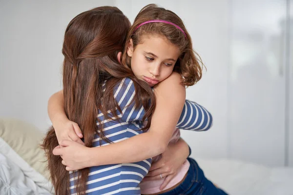 stock image Ill always be there when you need me. a mother hugging her sad daughter