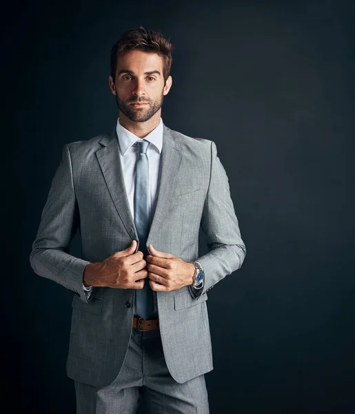 Style Means Business Studio Shot Confident Stylishly Dressed Young Businessman — Stock Photo, Image