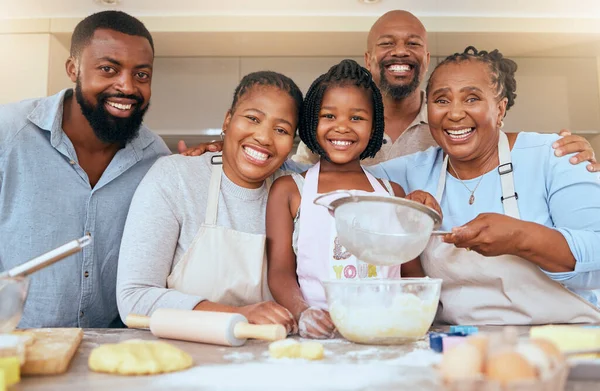 Gelukkig Zwart Familieportret Bakken Koken Onderwijs Keuken Voor Pizza Leren — Stockfoto