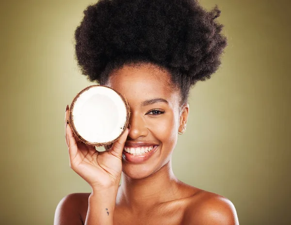 Zwarte Vrouw Fruit Huidverzorging Schoonheid Voor Cosmetica Vochtinbrengende Crème Voeding — Stockfoto