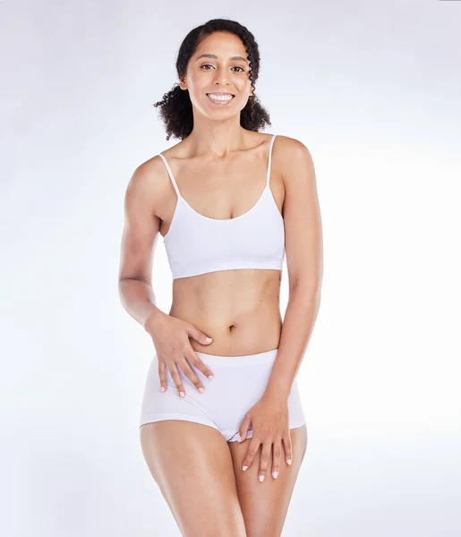 Portrét Černé Ženy Krásy Péče Pleť Fitness Model Pro Zdravou — Stock fotografie