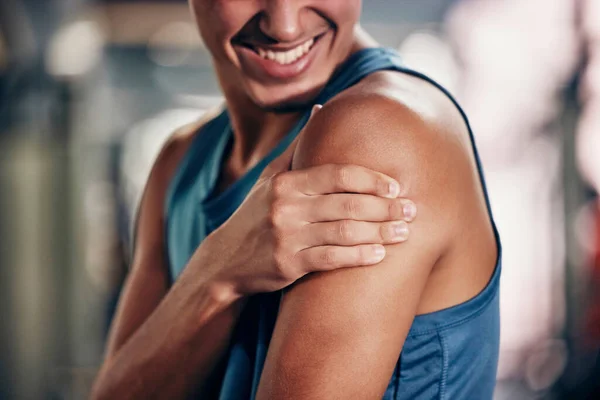 Fitness Arm Spier Oefening Letsel Van Workout Lifestyle Man Pijn — Stockfoto