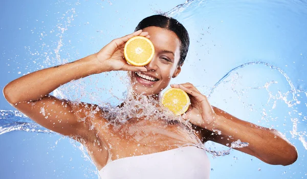 Sıçraması Limon Cilt Güzellik Ürün Reklam Vücut Sağlığı Temizlik Hijyen — Stok fotoğraf