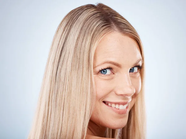 Huidverzorging Haarverzorging Beauty Portret Van Vrouw Met Gezicht Routine Make — Stockfoto