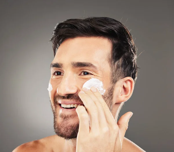 Pleťový Krém Pleťový Produkt Muž Dermatologickou Mastí Pro Prevenci Akné — Stock fotografie