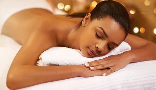 Whole Body Care Young Woman Getting Massage Spa — Stock Photo, Image