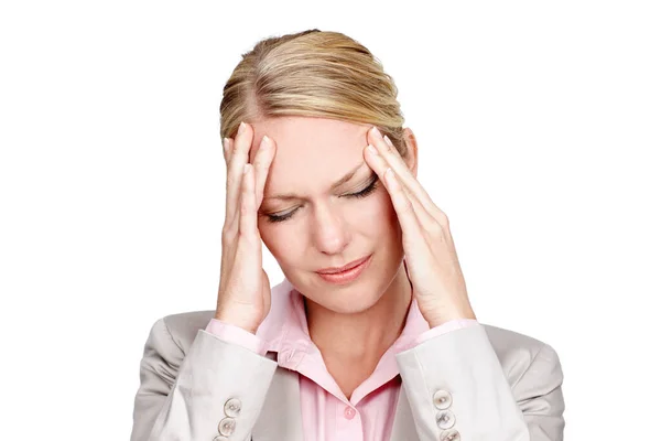 Άγχος Έχει Τίμημά Του Στιγμιότυπο Μιας Επιχειρηματία Που Δείχνει Στρεσαρισμένη — Φωτογραφία Αρχείου