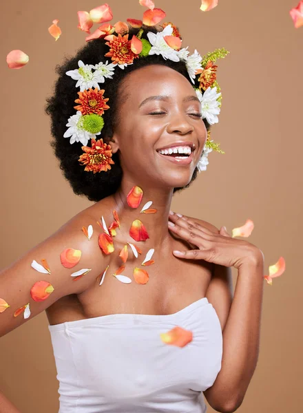 Művészet Virágok Koronát Stúdió Haj Wellness Bőrápoló Szépség Növényi Termék — Stock Fotó