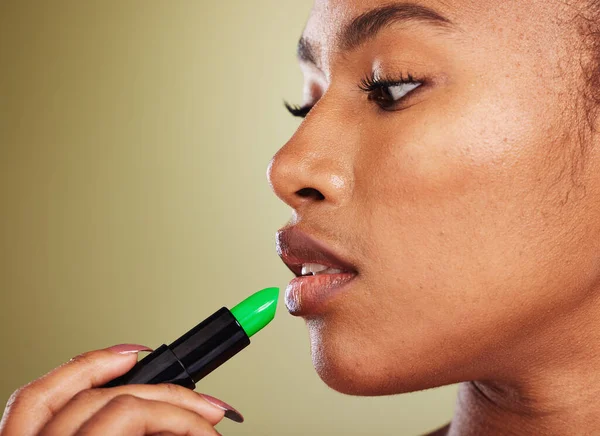 Mujer Boca Lápiz Labial Para Maquillaje Estética Estética Estética Sobre —  Fotos de Stock