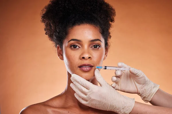 Plastische Chirurgie Botox Portret Van Vrouw Met Lip Filler Voor — Stockfoto