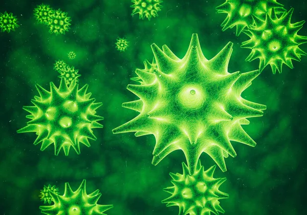 Otherworldy Organisms Color Image Bacteria Seen Microscope — Stock Photo, Image