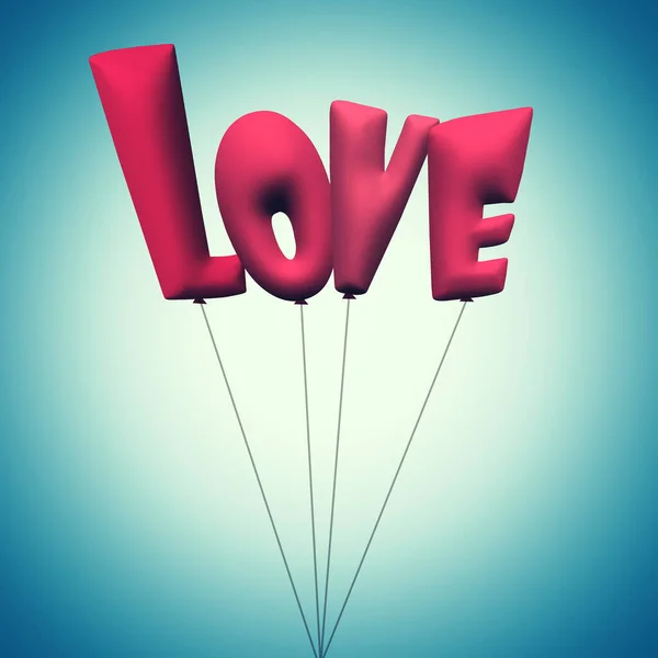 Být Zamilovaný Jako Vznášet Vlasech Grafická Ilustrace Poselství Lásky — Stock fotografie