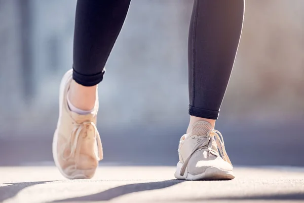 Atleta Donna Running Scarpe Strada Fitness Allenamento Allenamento All Aria — Foto Stock