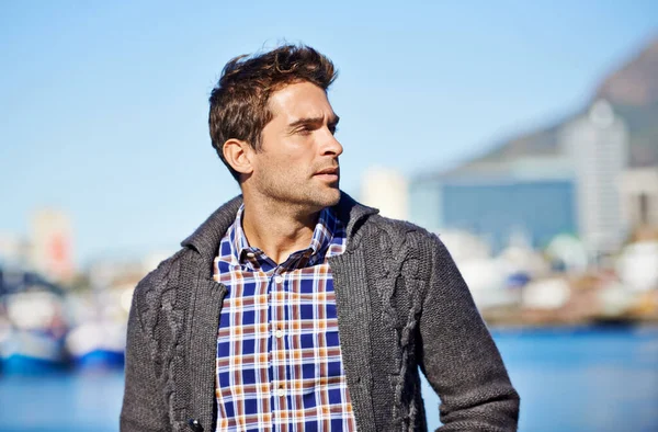 stock image So many things to see. a handsome young man spending a day outdoors