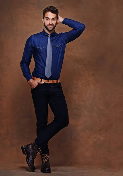 Ill Rock Any Clothing Studio Shot Stylishly Dressed Young Man — Stock Photo, Image