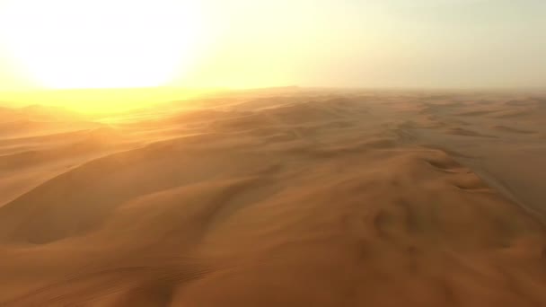 Пустеля Піщана Дюна Ландшафт Намібії Захід Сонця Свобода Природа Стійка — стокове відео