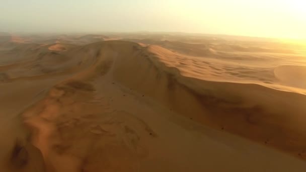 Paesaggio Desertico Sabbia Naturale Drone Vista Aerea Orizzonti Naturali Dune — Video Stock