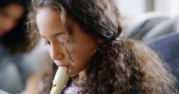 Çocuk Flüt Müzik Sınıfında Öğretmenler Veya Öğretmenler Çocuklara Gelişim Dersi — Stok video