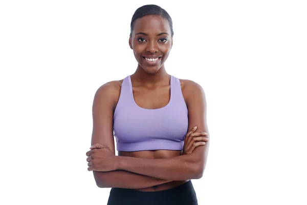 Face Health Beauty Portrait Beautiful Young Woman Sportswear Isolated White — Stock Photo, Image