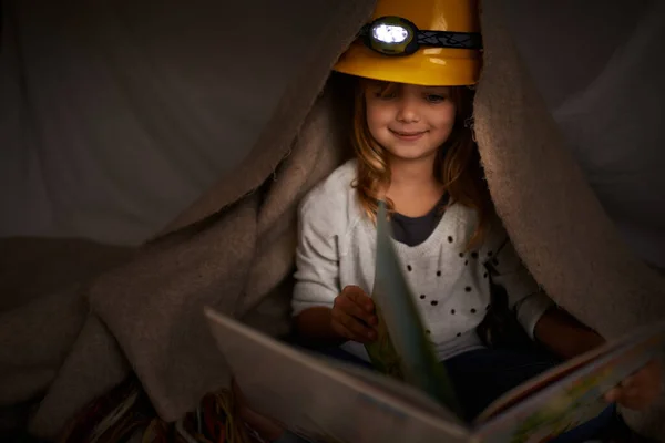 Hari Ini Seorang Pembaca Besok Seorang Pemimpin Seorang Gadis Kecil — Stok Foto