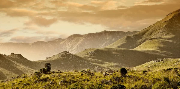 Piękno Afryki Góra Pagórkowata Przylądku Zachodnim Republika Południowej Afryki — Zdjęcie stockowe