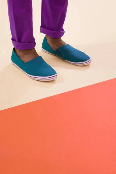 Colores Calzado Calzado Sobre Fondo Colorido — Foto de Stock