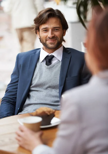 Zawsze Się Zgadzamy Jeśli Chodzi Interesy Biznesmen Kobieta Mają Spotkanie — Zdjęcie stockowe