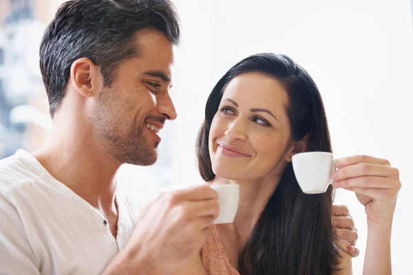 Heres Young Couple Grabbing Cup Coffee Together Royalty Free Stock Images