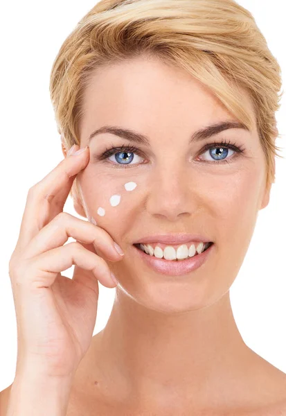 Aging Cream Its Never Too Early Start Gorgeous Young Woman — Stock Photo, Image